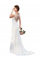Sheath Illusion Neck Lace Chapel Train White Sexy Wedding Dress Sydney