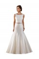 Mermaid Bateau Neck Satin Chapel Train Ivory Modern Wedding Dress Sydney