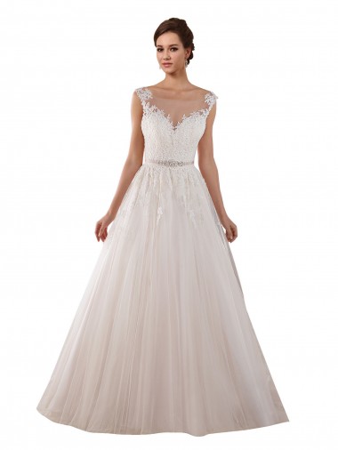 Ball Gown Sweetheart Tulle & Lace Chapel Train Ivory Wedding Dress Sydney