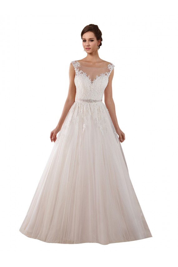 Ball Gown Sweetheart Tulle & Lace Chapel Train Ivory Wedding Dress Sydney