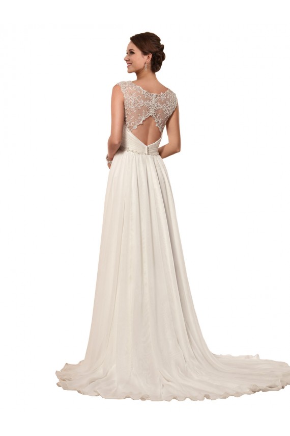 Sheath Sweetheart Soft Chiffon Chapel Train Ivory Wedding Dress Sydney