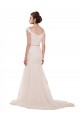 Mermaid Off the Shoulder Tulle Chapel Train Ivory Beach Wedding Dress Sydney