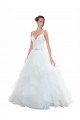 Ball Gown Sweetheart Tulle Chapel Train White Beach Wedding Dress Sydney