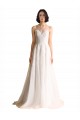 A-Line Illusion Neck Tulle Chapel Train Ivory Wedding Dress Sydney