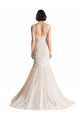 Mermaid V-Neck Tulle Sweep Train Ivory & Champagne Wedding Dress Sydney