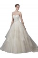 Ball Gown Strapless Tulle & Lace Chapel Train Ivory Wedding Dress Sydney
