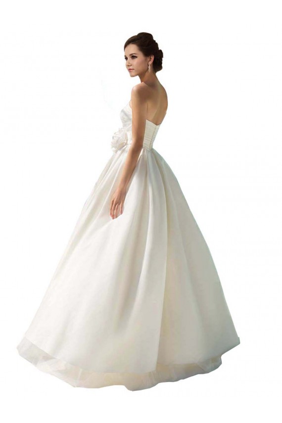 A-Line Strapless Soft Chiffon Long Ivory Wedding Dress Sydney