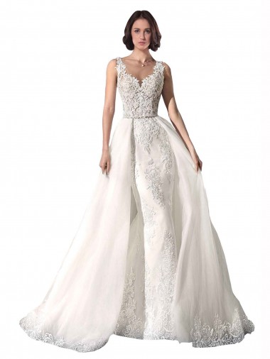 Mermaid Sweetheart Tulle & Lace Chapel Train White Wedding Dress Sydney