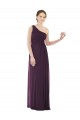 A-Line One Shoulder Soft Chiffon Long Grape Evening Dress / Bridesmaid Dress Sydney