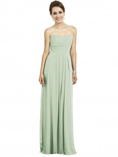 A-Line Sweetheart Soft Chiffon Long Sage Bridesmaid Dress Sydney