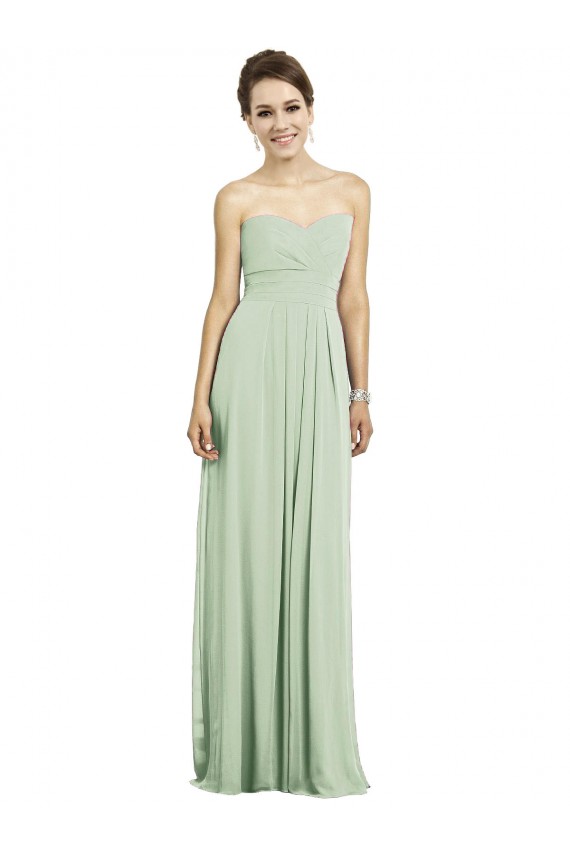 A-Line Sweetheart Soft Chiffon Long Sage Bridesmaid Dress Sydney