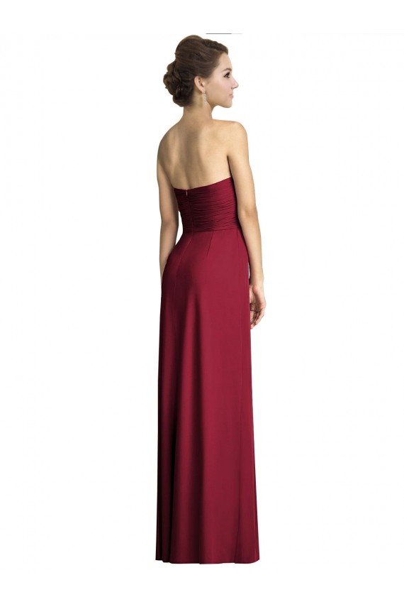 A-Line Sweetheart Soft Chiffon Long Burgundy Formal Dress / Bridesmaid Dress Sydney
