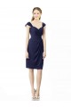 Sheath Sweetheart Soft Chiffon Knee Length Dark Navy Bridesmaid Dress Sydney