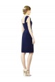 Sheath Sweetheart Soft Chiffon Knee Length Dark Navy Bridesmaid Dress Sydney
