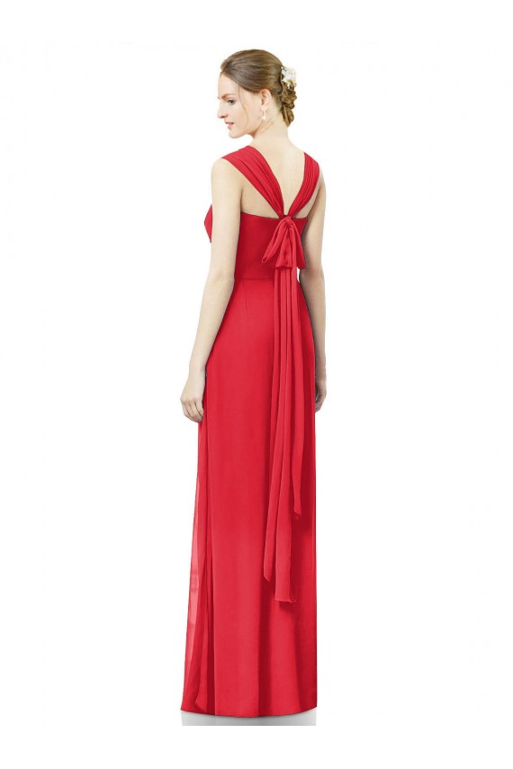 A-Line Sweetheart Soft Chiffon Long Red Formal Dress / Bridesmaid Dress Sydney