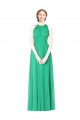 A-Line Halter Neck Soft Chiffon Long Emerald Green Bridesmaid Dress Sydney