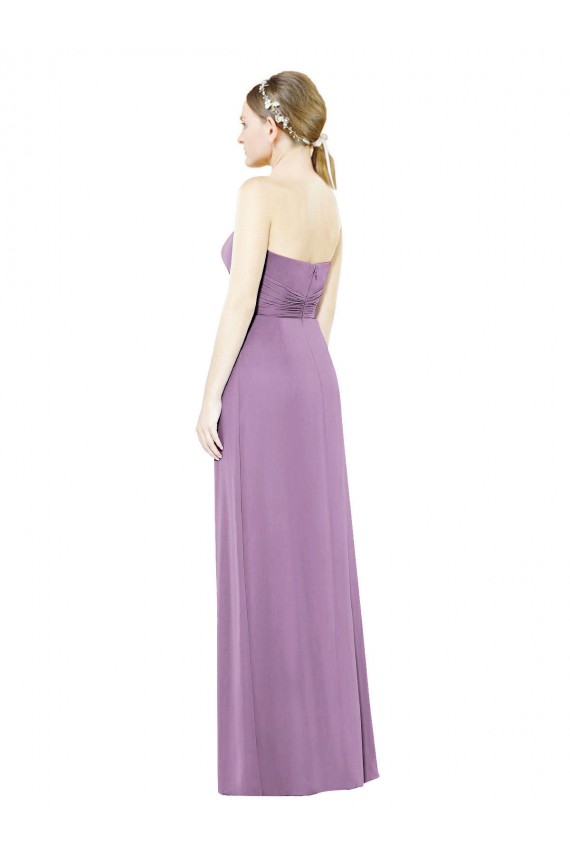 A-Line Sweetheart Soft Chiffon Long Dark Lavender Bridesmaid Dress Sydney