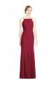 Mermaid Spaghetti Straps Soft Chiffon Long Burgundy Bridesmaid Dress Sydney