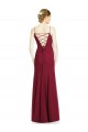 Mermaid Spaghetti Straps Soft Chiffon Long Burgundy Bridesmaid Dress Sydney