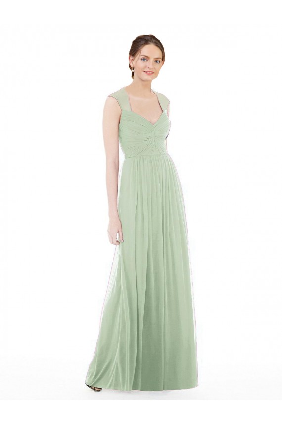 A-Line Sweetheart Soft Chiffon Long Sage Formal Dress / Bridesmaid Dress Sydney