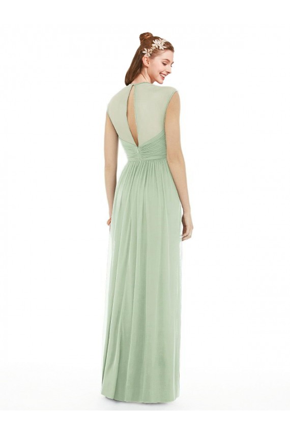 A-Line Sweetheart Soft Chiffon Long Sage Formal Dress / Bridesmaid Dress Sydney