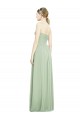 A-Line Strapless Soft Chiffon Long Sage Bridesmaid Dress Sydney