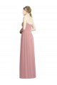 A-Line Strapless Chiffon Long Dusty Pink Bridesmaid Dress / Evening Dress Sydney