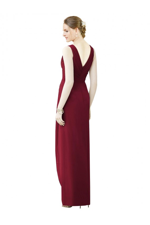 Sheath V-Neck Chiffon Long Frost Bridesmaid Dress / Evening Dress Sydney