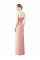 A-Line Strapless Soft Chiffon Long Bliss Pink High Low Bridesmaid Dress Sydney