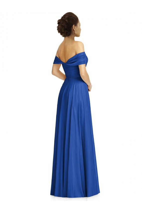 A-Line Sweetheart Soft Chiffon Long Royal Blue Semi Formal Evening Dress / Bridesmaid Dress Sydney