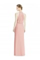 Mermaid Halter Neck Soft Chiffon Long Bliss Pink Bridesmaid Dress Sydney