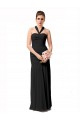Mermaid Halter Neck Chiffon Long Black Bridesmaid Dress / Evening Dress Sydney