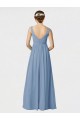 A-Line Sweetheart Soft Chiffon Long Dusty Blue Bridesmaid Dress Sydney