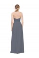 A-Line Sweetheart Soft Chiffon Long Slate Grey Bridesmaid Dress Sydney