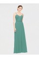 A-Line V-Neck Chiffon Long Icelandic Silver Bridesmaid Dress / Evening Dress Sydney
