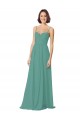 A-Line Sweetheart Soft Chiffon Long Icelandic Silver Bridesmaid Dress Sydney