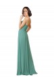 A-Line Sweetheart Soft Chiffon Long Icelandic Silver Bridesmaid Dress Sydney