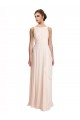 A-Line High Neck Chiffon Long Cream Pink Bridesmaid Dress / Evening Dress Sydney