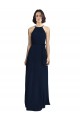 A-Line High Neck Chiffon Long Dark Navy Bridesmaid Dress / Evening Gowns Sydney