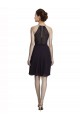 A-Line High Neck Soft Chiffon Knee Length Grape Bridesmaid Dress Sydney