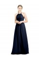 A-Line High Neck Soft Chiffon Long Dark Navy Evening Gowns / Bridesmaid Dress Sydney