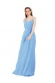 Sheath V-Neck Soft Chiffon Long Periwinkle Bridesmaid Dress Sydney