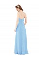 Sheath V-Neck Soft Chiffon Long Periwinkle Bridesmaid Dress Sydney