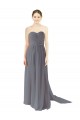A-Line Sweetheart Chiffon Long Slate Grey Bridesmaid Dress / Evening Dress Sydney