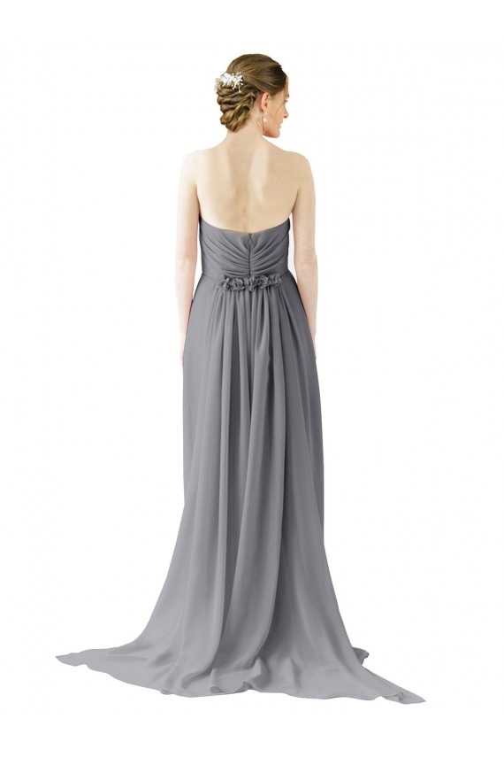 A-Line Sweetheart Chiffon Long Slate Grey Bridesmaid Dress / Evening Dress Sydney