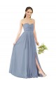 A-Line Sweetheart Soft Chiffon Long Dusty Blue Evening Gowns / Bridesmaid Dress Sydney