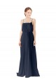 A-Line Spaghetti straps Chiffon Long Dark Navy Bridesmaid Dress / Evening Gowns Sydney