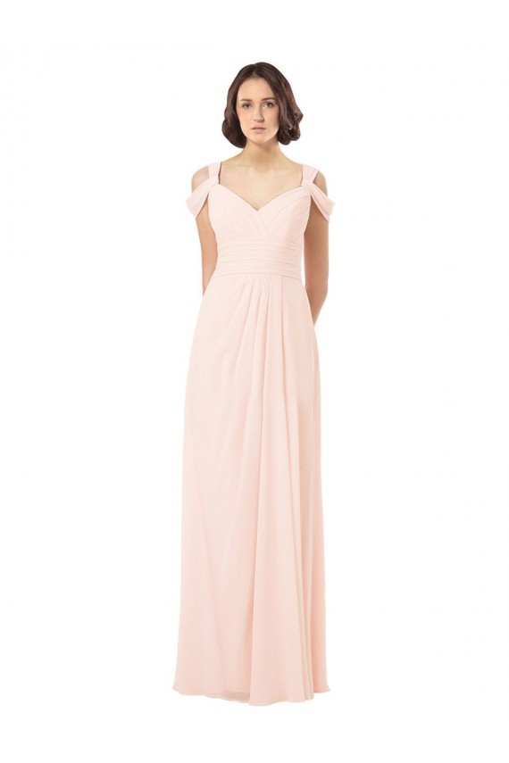 A-Line Sweetheart Chiffon Long Pink Bridesmaid Dress / Evening Dress Sydney