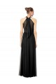 A-Line Halter Neck Soft Chiffon Long Hunter Bridesmaid Dress Sydney