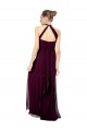A-Line Halter Neck Soft Chiffon Long Midnight Green Formal Dress / Bridesmaid Dress Sydney